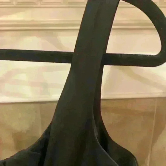 Donna Ricco Little Black Dress Cocktail Dress Ruching Feathers size 10 - Picture 8 of 15